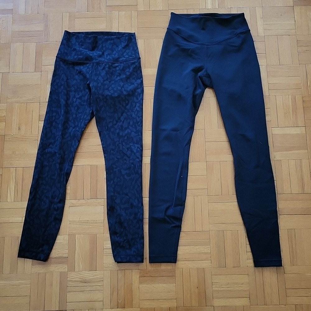 Lululemon Wunder Under Leggings Bundle Size 4 – Black + Black Camo